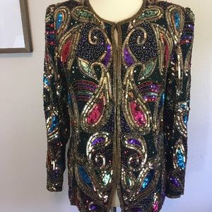 Vintage Lawrence Kazar Sequin Jacket